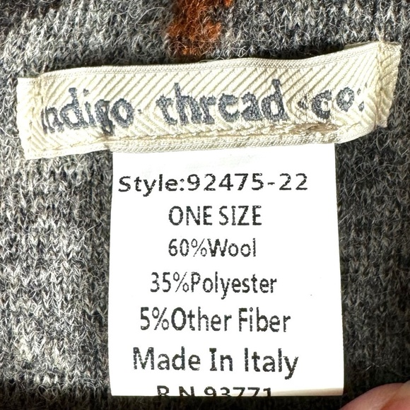 4 for $40 SALE! Indigo Thread Co. Embroidered Boiled Wool Vest, Tan Floral, OSFM - Picture 7 of 15